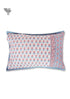 40s Cotton Pillow Cover in Floral Block Print